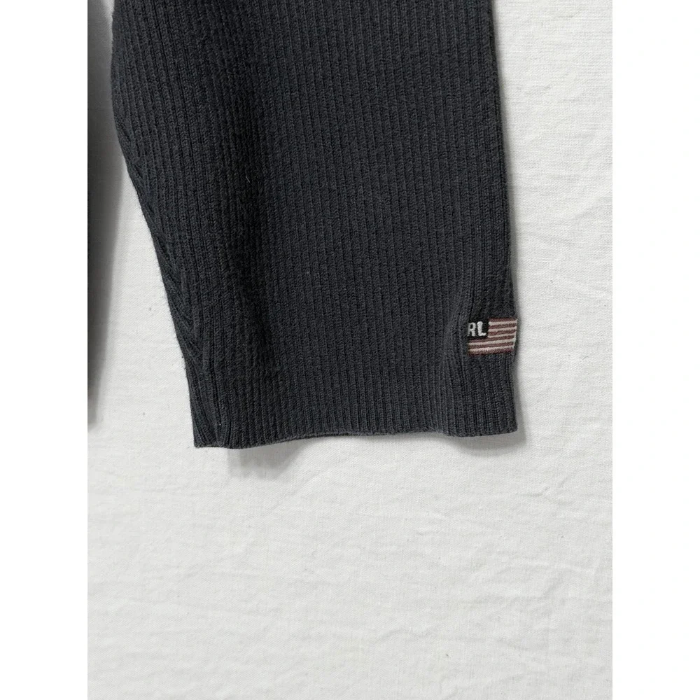 Polo Jeans Co Ralph Lauren Sweater Mens‎ L Blue Red Excellent Ribbed Cotton